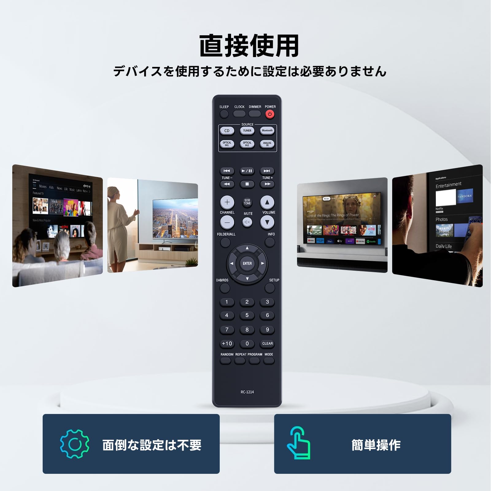 Amazon | ラジオチューナーリモコン RC-1214 for Denon CDレシーバー